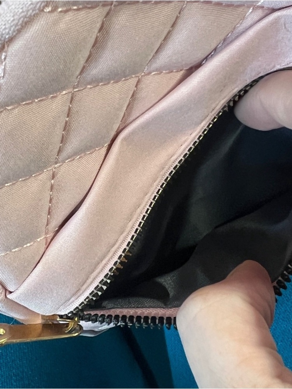 Quilted Pink Women's Sling Backpack - Fashion Accent - Picture 4 of 5